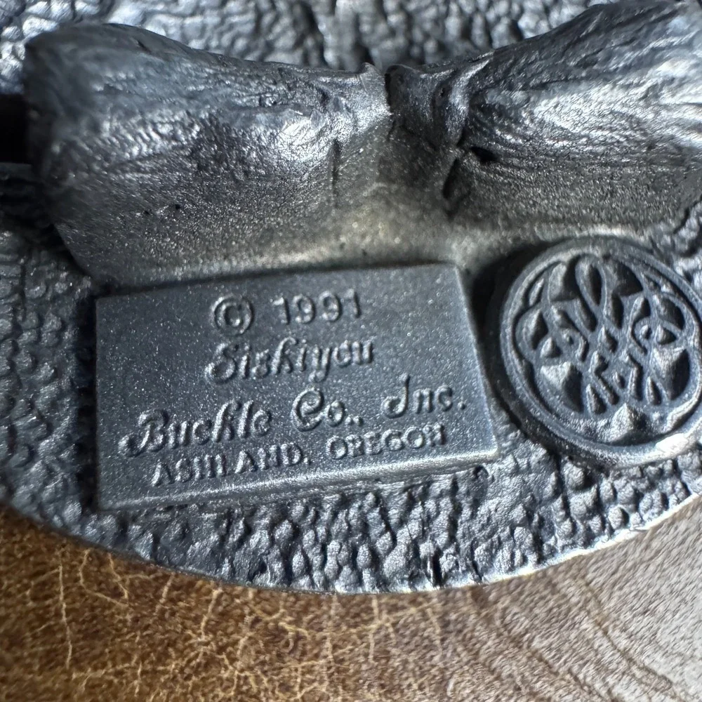 Vintage 1991 Siskiyou‎ Belt Buckle Fire Fighter Department America's Heros USA